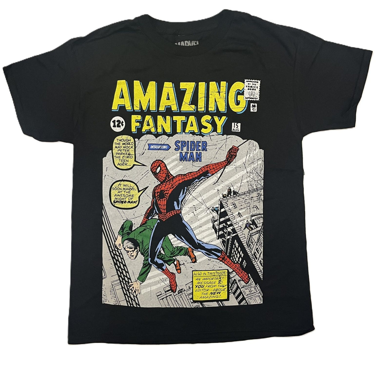 Marvel Spider-Man Amazing Fantasy #15 Cover T-Shirt