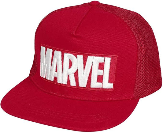 Marvel Logo Snapback Cap (Red)