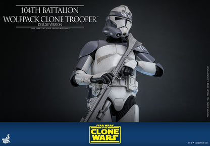 Star Wars: The Clone Wars 104th Battalion Wolfpack Clone Trooper 1/6 Scale Figure Deluxe Version (30 cm)