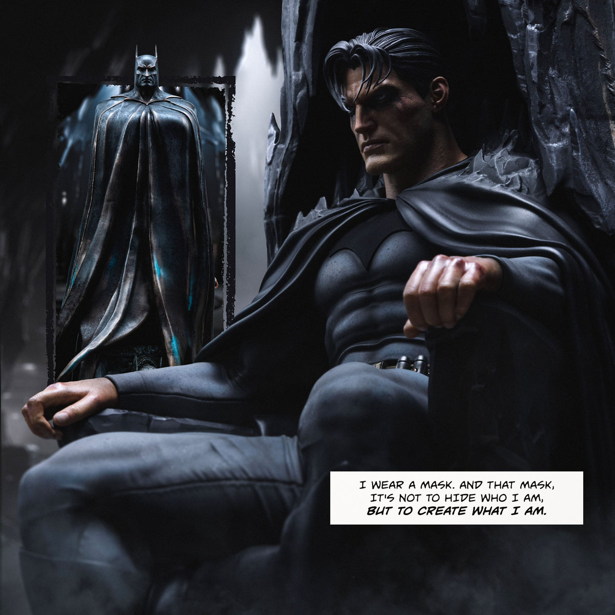 DC Comics Batman & Bruce Wayne 1/4 Legacy Replica Statue (79 cm)