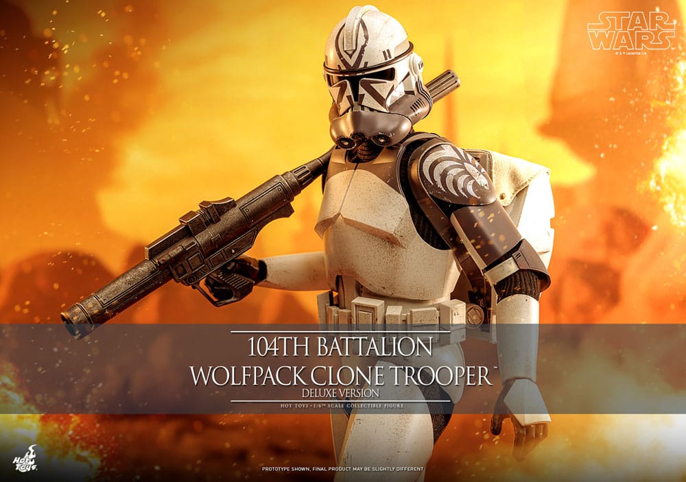 Star Wars: The Clone Wars 104th Battalion Wolfpack Clone Trooper 1/6 Scale Figure Deluxe Version (30 cm)